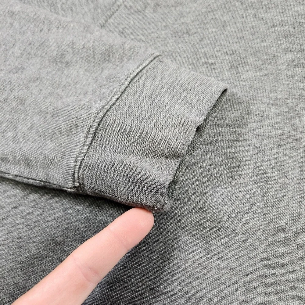 Vintage Nike Hoodie Men Medium Gray Tag Cotton Fleece Y2K Sweatshirt